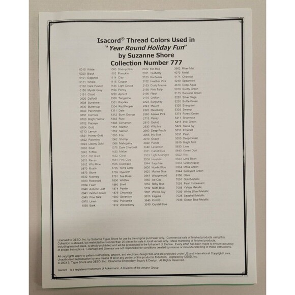 777 Year Round Holiday Fun by Suzanne Embroidery CD Software OESD - Picture 8 of 14